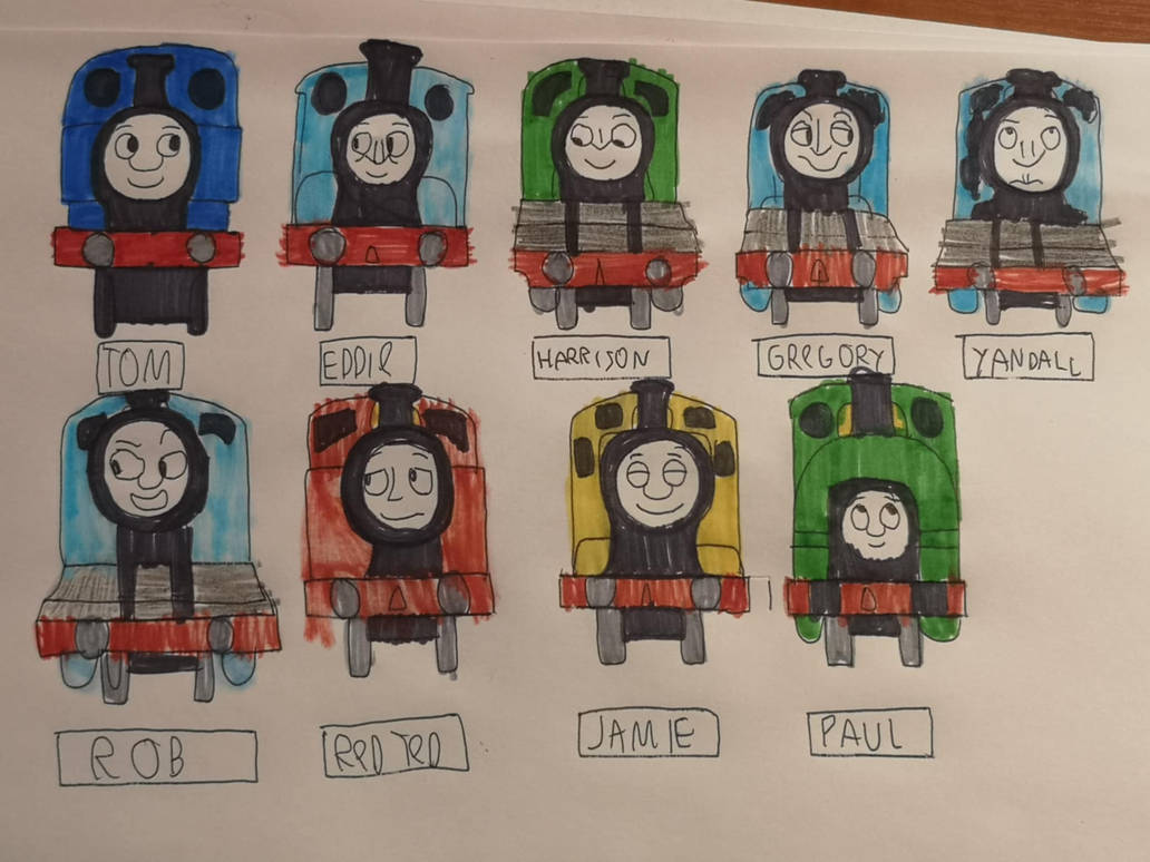 Cartoon Engine Character Engines of Eight Characters Drawings by JaspertheLMS2F on DeviantArt