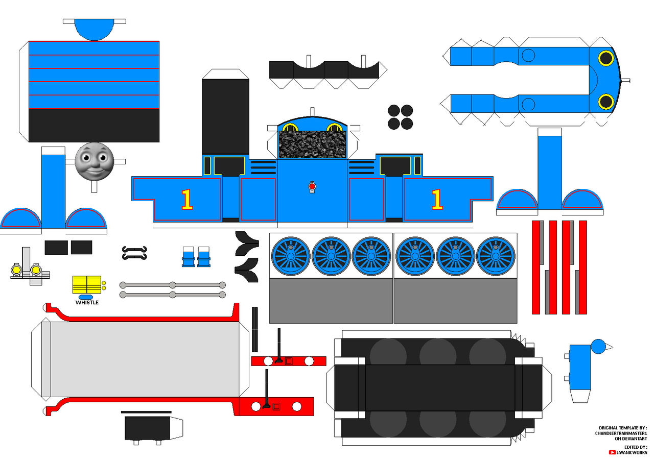 Papercraft Thomas Thomas The Tank Engine Papercraft Template Easy Train Craft [Thomas