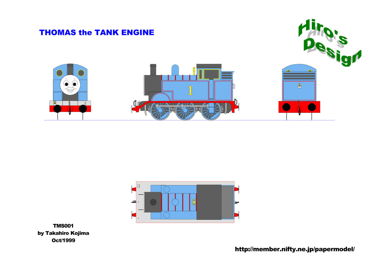 Thomas The Tank Engine Papercraft Template