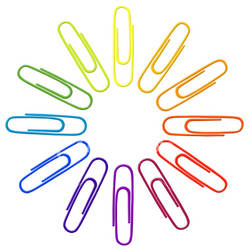 Rainbow paper clips