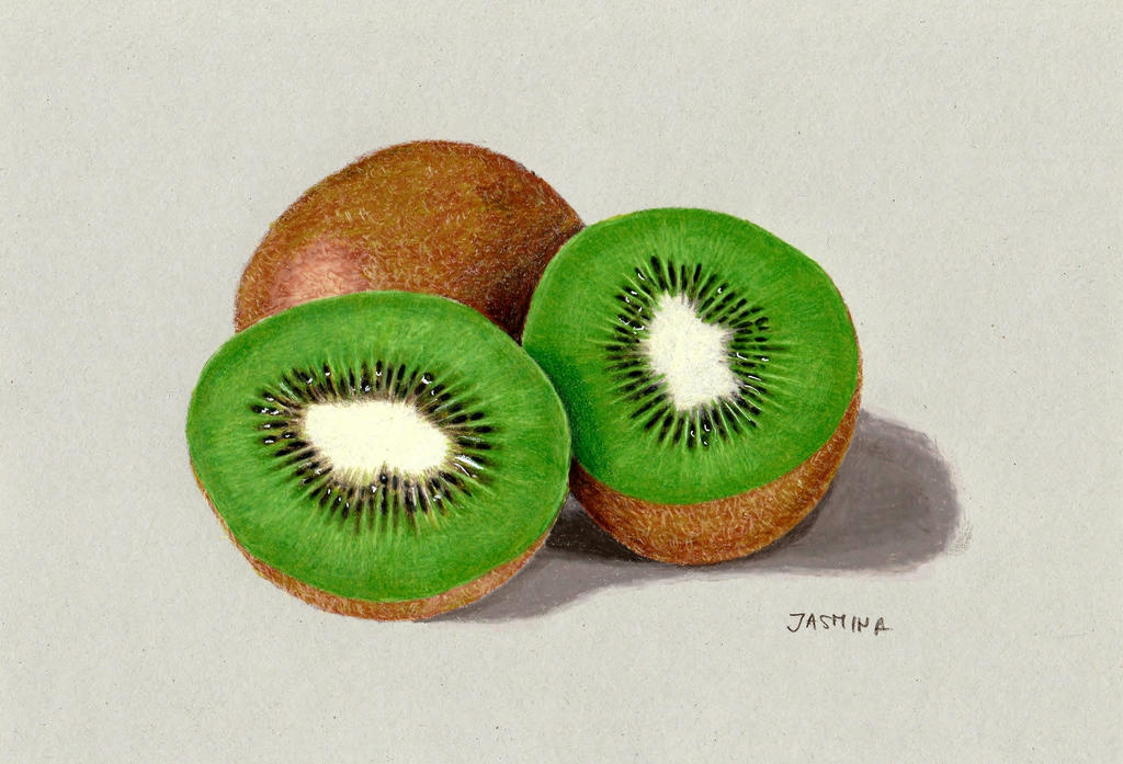 Colored Pencil Drawing of Kiwi Fruit by JasminaSusak on DeviantArt