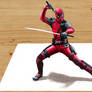 3D Colored Pencil Drawing: Deadpool