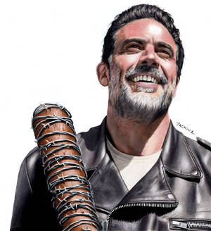 Colored Pencil Drawing of Negan and Lucille :) by JasminaSusak