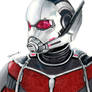 Colored pencil drawing of Ant-Man