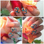 Colour blocking nail art