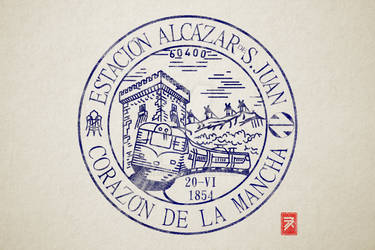 Station stamps - Alcazar de San Juan