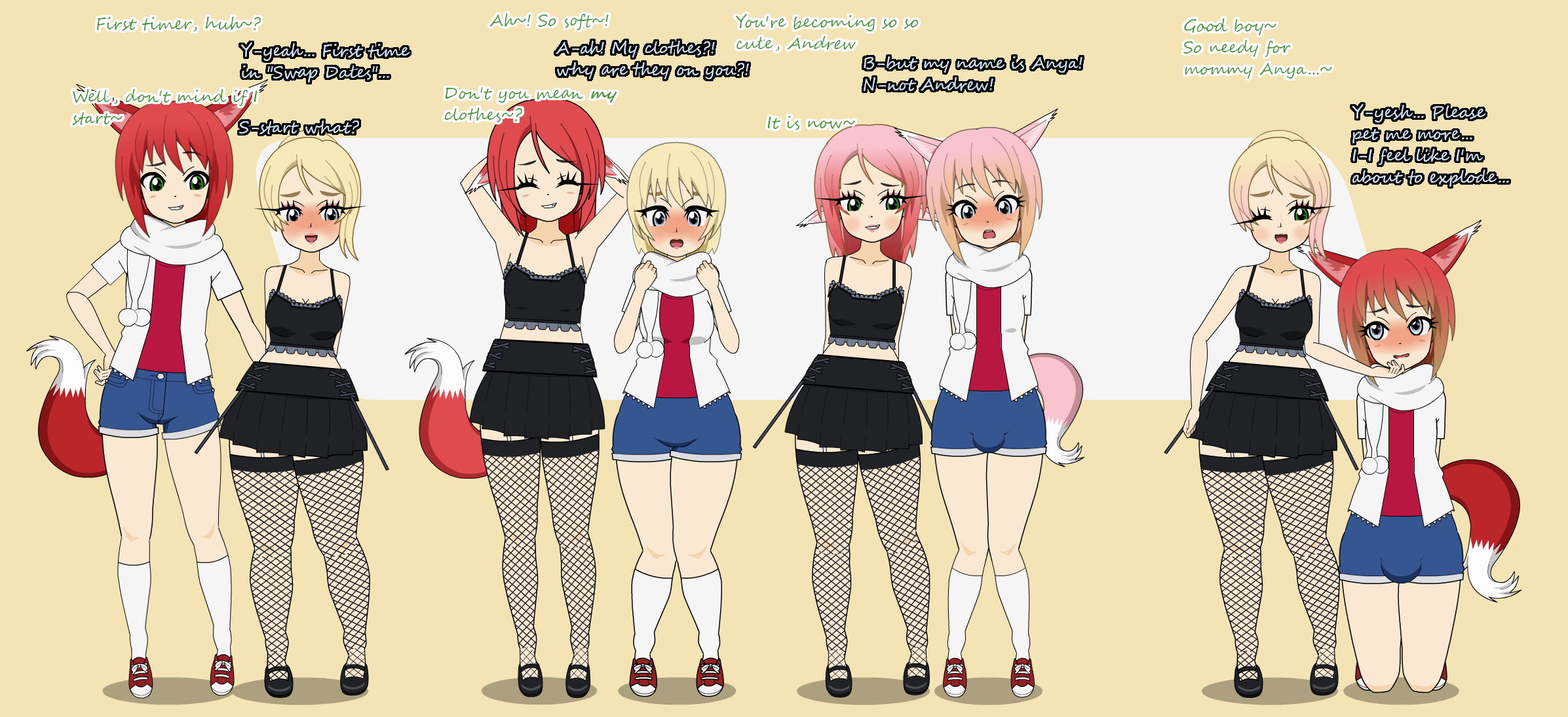 Swap Dates (M2F F2M Request) by PaintedNecroz on DeviantArt