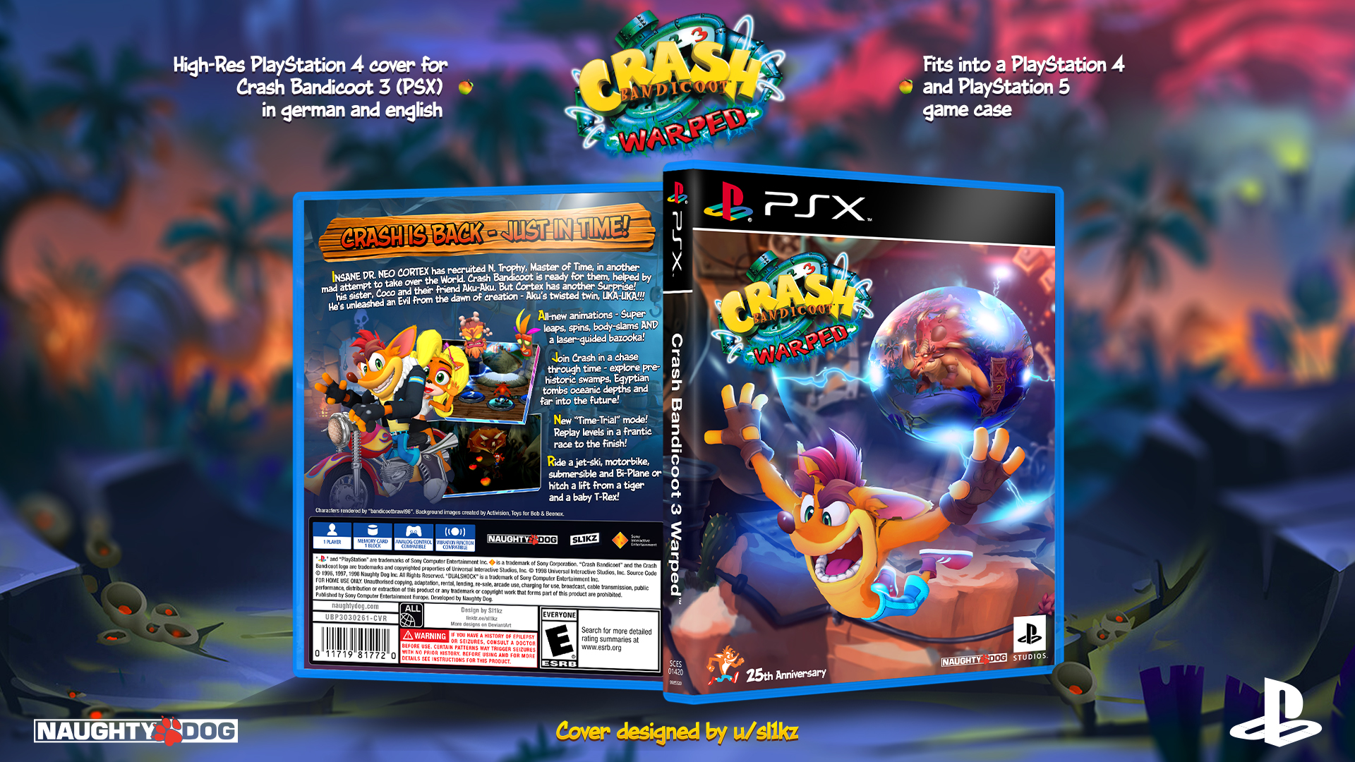 hund stof slutpunkt Crash Bandicoot 3 Custom Cover for PS4/PS5 Cases by Djblackpearl on  DeviantArt