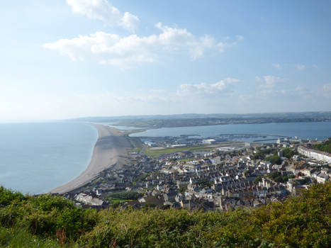 Overlook of Chesil Beach