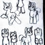 Drawing practice simple ponies 