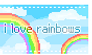 I Love Rainbows Stamp
