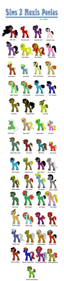 Sims 2 Maxis Ponies