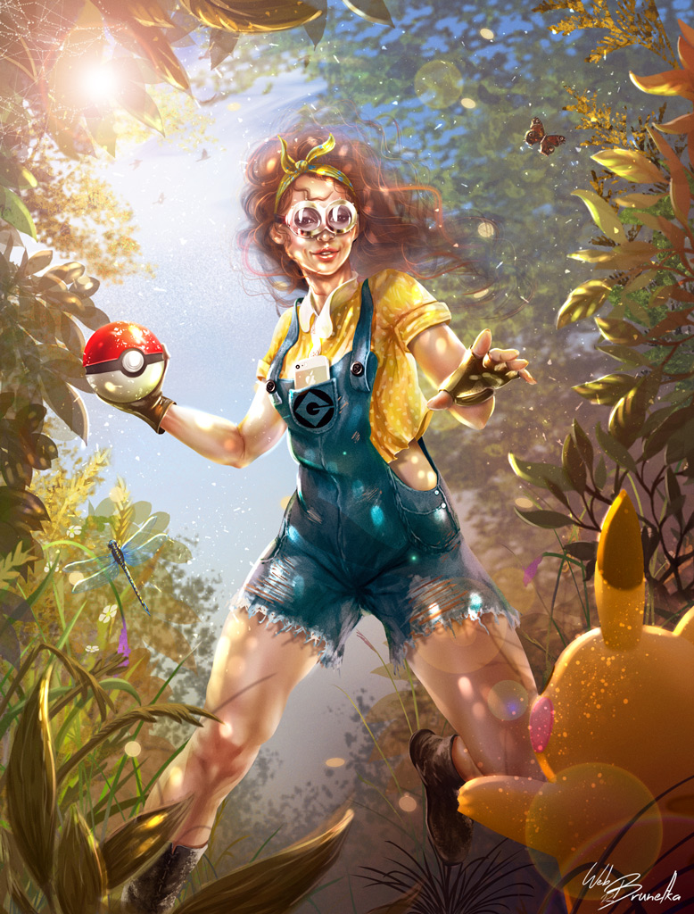 Catching Pokemon by Web-brunetka on DeviantArt