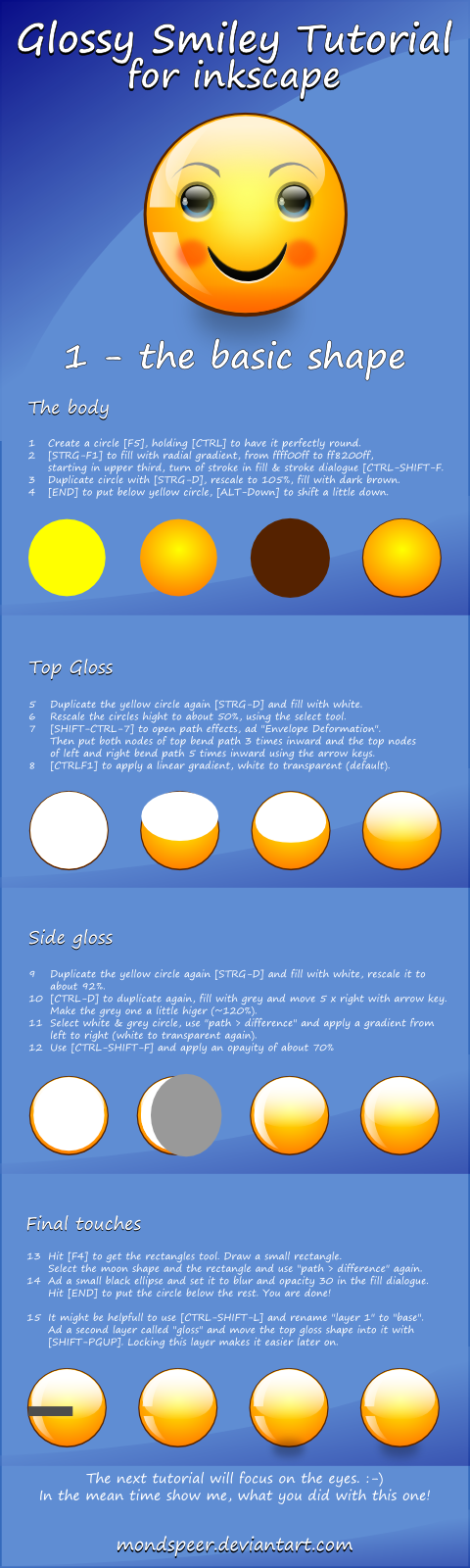 Smilley Autoshape tutorial for a glossy smiley, pt. 1 - basic shape by mondspeer on ...