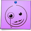 Post-It Smiley: Monocle (emotee)