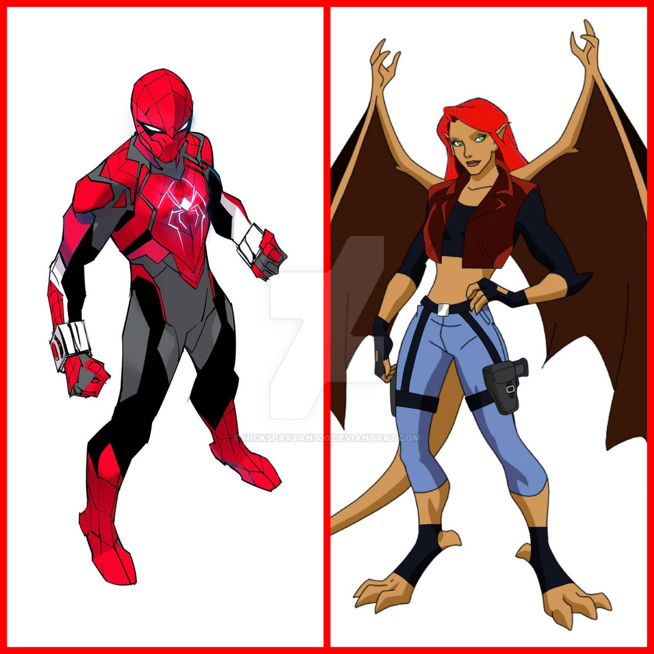 Red Spider Ranger x Scarlet Gargoyle by nickspartan300 on DeviantArt