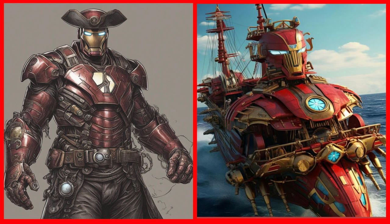 Iron Man Pirate and his Iron Ship