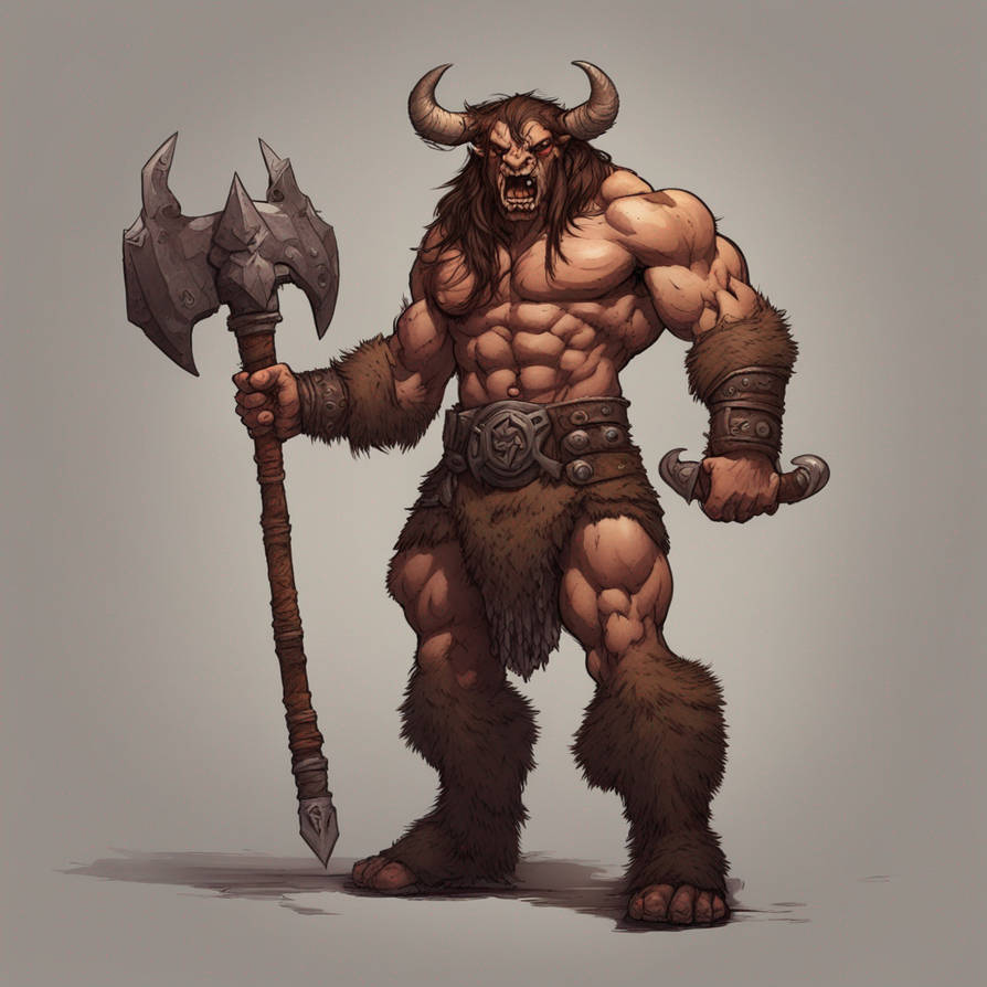 Minotaur Barbarian by nickspartan300 on DeviantArt