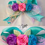 Candy Colored Roses Hair Pin