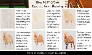 Tutorial: realistic drawing with colour pencils