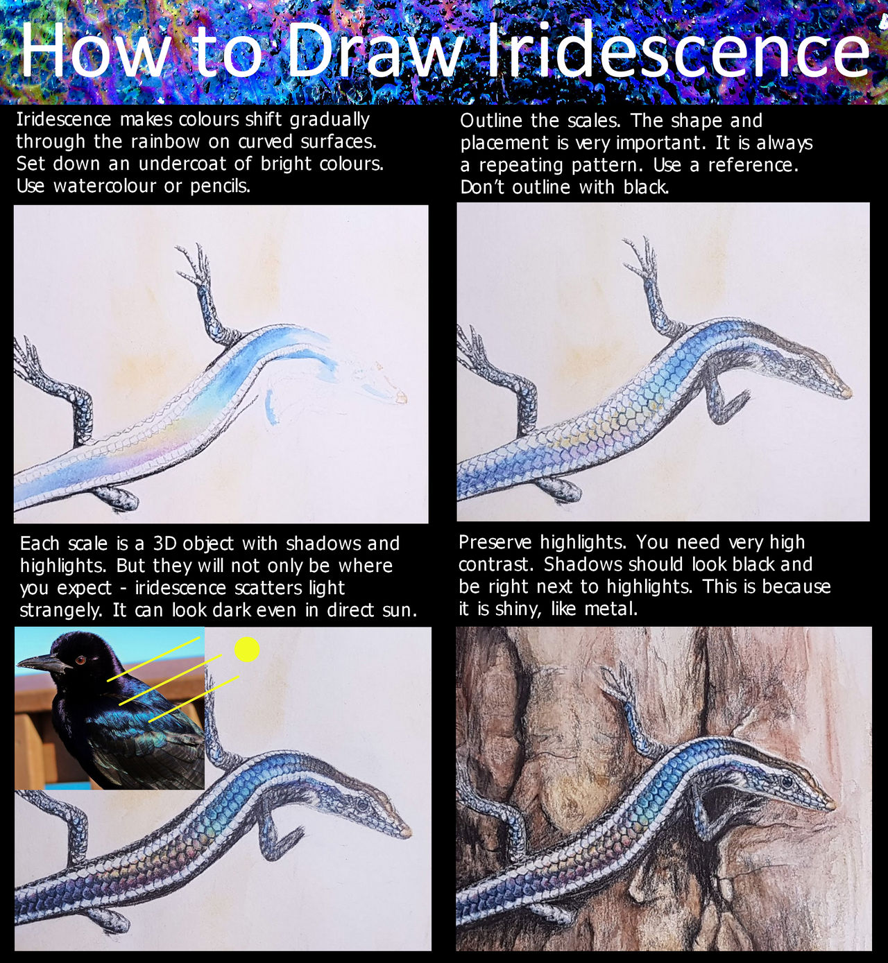 How to draw iridescence by agreetodissagree on DeviantArt