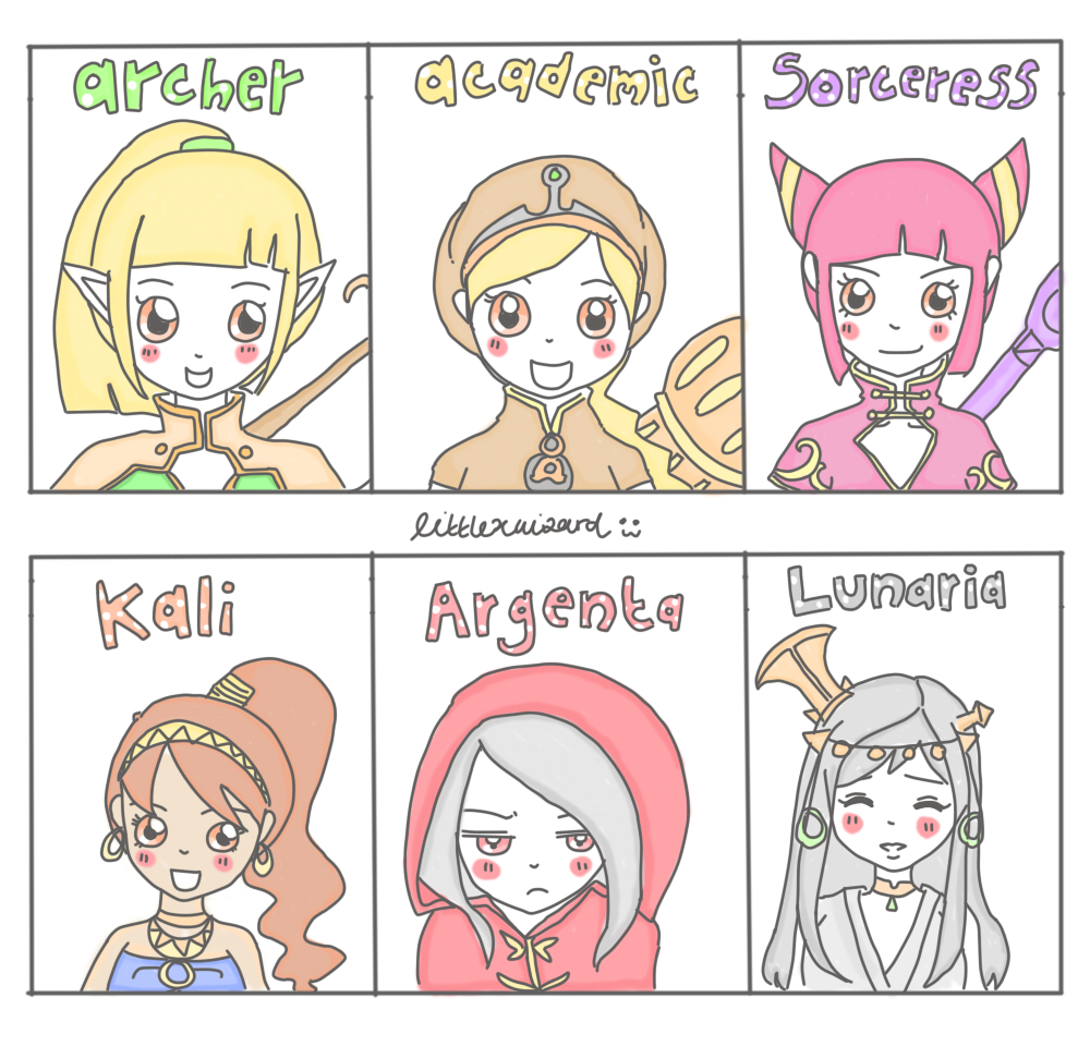 Dragon Nest Girl Characters Chibi Version