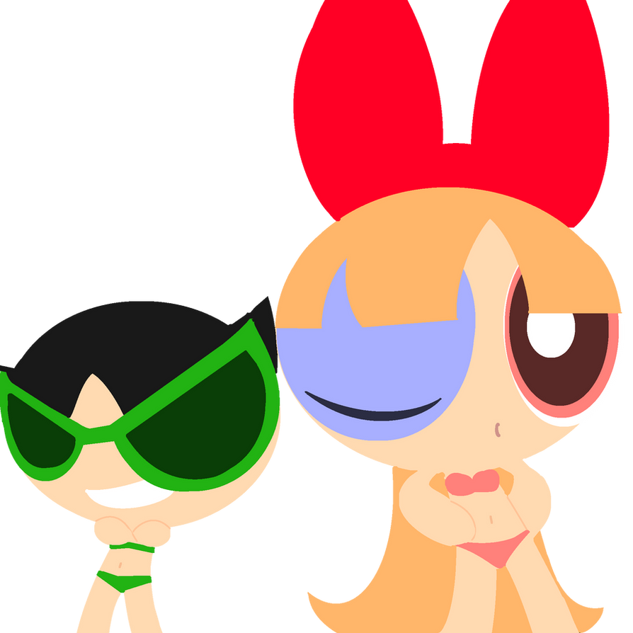 Blossom and Buttercup at the Beach by XxBallisticoxX
