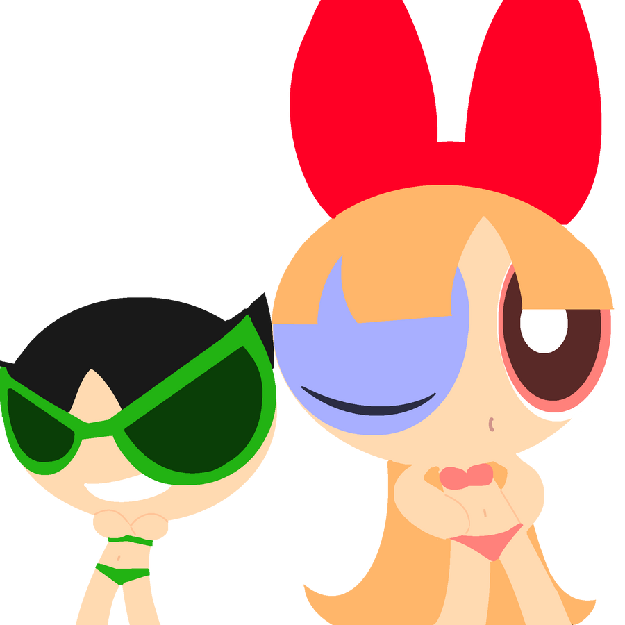 Blossom and Buttercup at the Beach by XxBallisticoxX