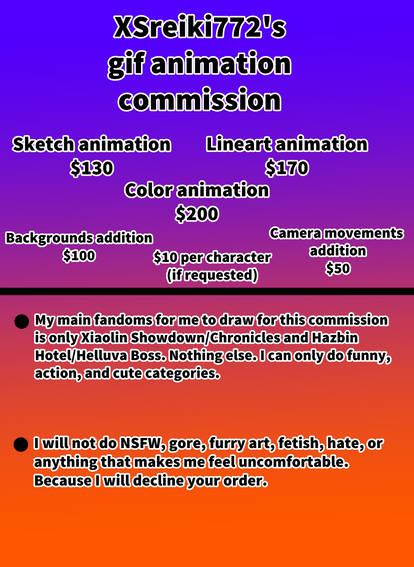 Animation Video Commissions Gif Animation Commission (open) by XSreiki772 on DeviantArt