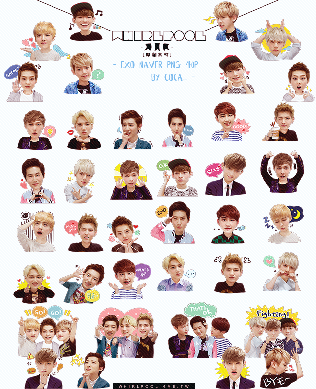 EXO NAVER PNG RENDER PACK 40P