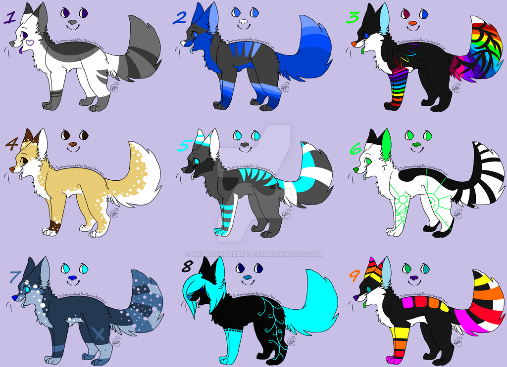 Fox Adaptables Fox Adoptables ALL SOLD by xx-BREAKTHEBEAT-xx on DeviantArt