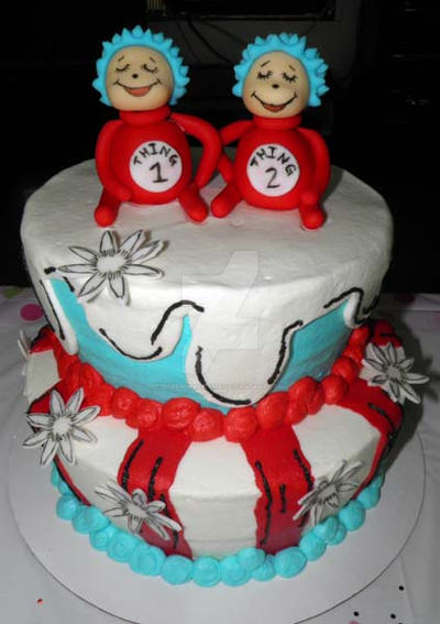 Thing 1 And Thing 2 Baby Shower Cake By Streboradnama On Deviantart Thing 1 And Thing 2 Baby Shower Cake By Streboradnama On Deviantart