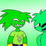 (G) two green friends