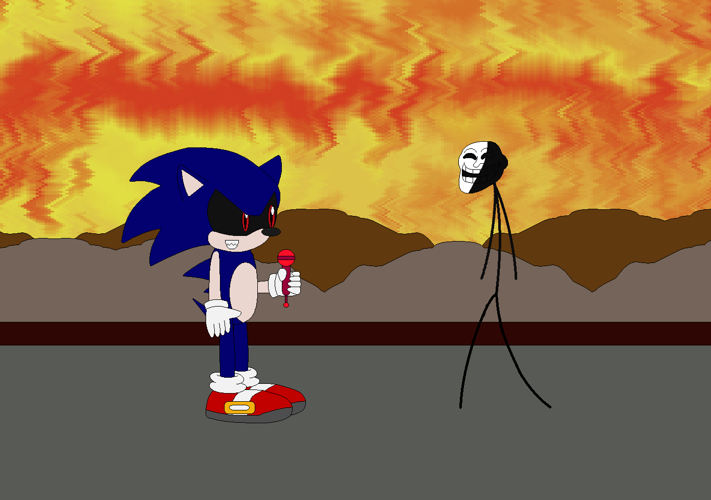 FNF Sonic VS Sonic.exe [Gift] by DrTieg on DeviantArt