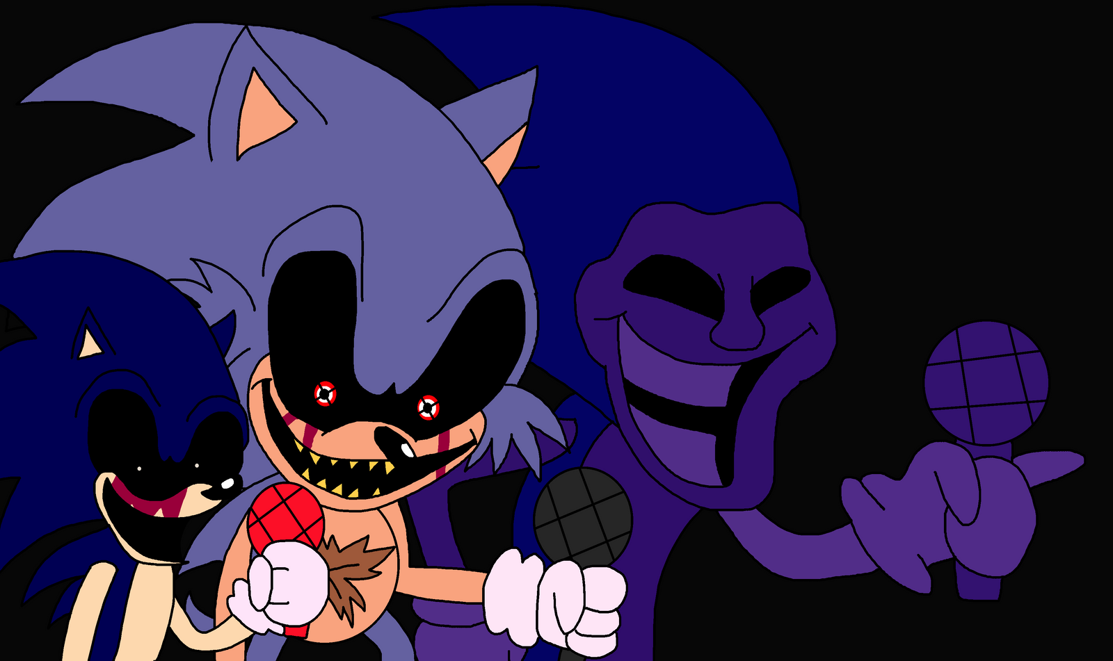 Sonic exe, Lord x and Majin sonic by richsquid1996 on DeviantArt