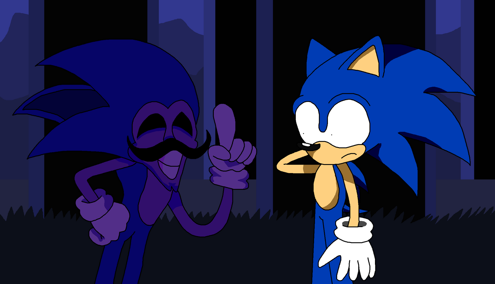 Majin Sonic Coming out the TV (Another fan art of Majin Sonic) : r
