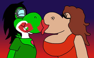 Joshi Getting Kissed By Heidi