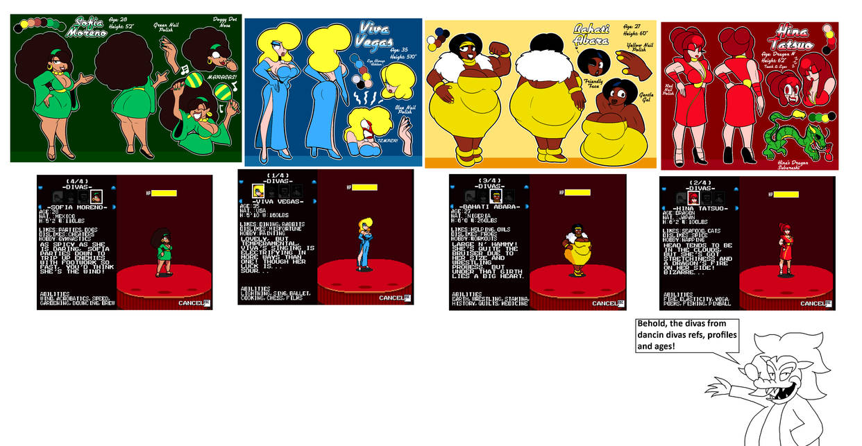 Deviantart 1996 Dancin divas - divas's refs, profiles and ages by richsquid1996 on ...
