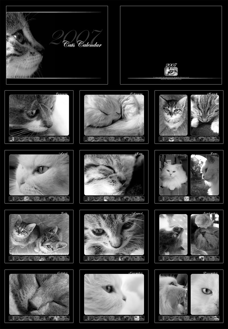 .:Cats Calendar:. by donia
