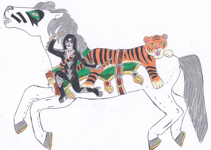 Peter Criss carousel horse