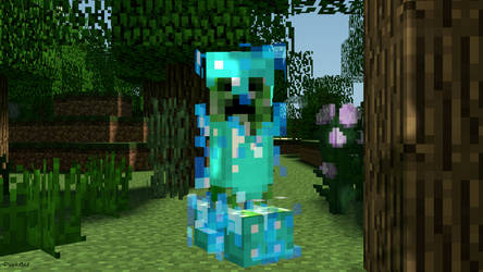 Charged Creeper In Diamond Armor