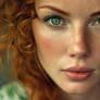 Redhead Green Eyes