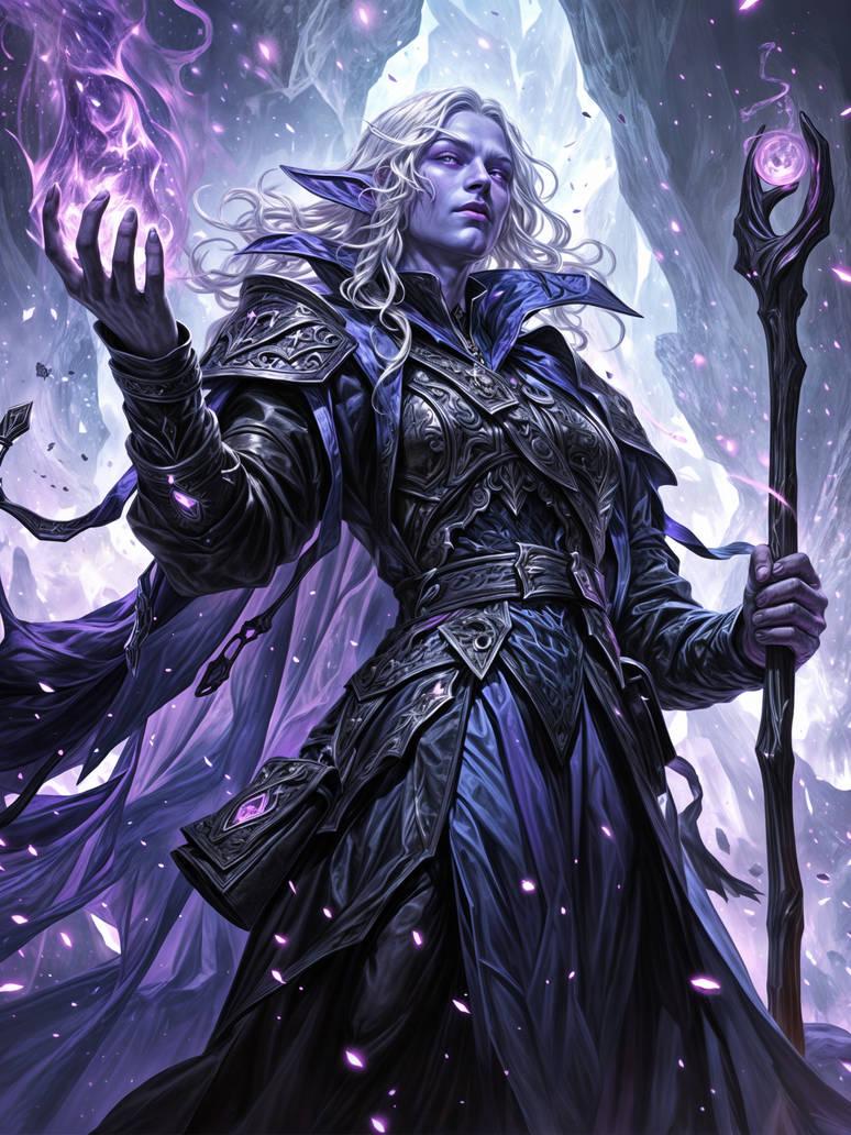 mm - dark elven mage https: creation Images High... Dark Elf Mage by AInfusion on DeviantArt