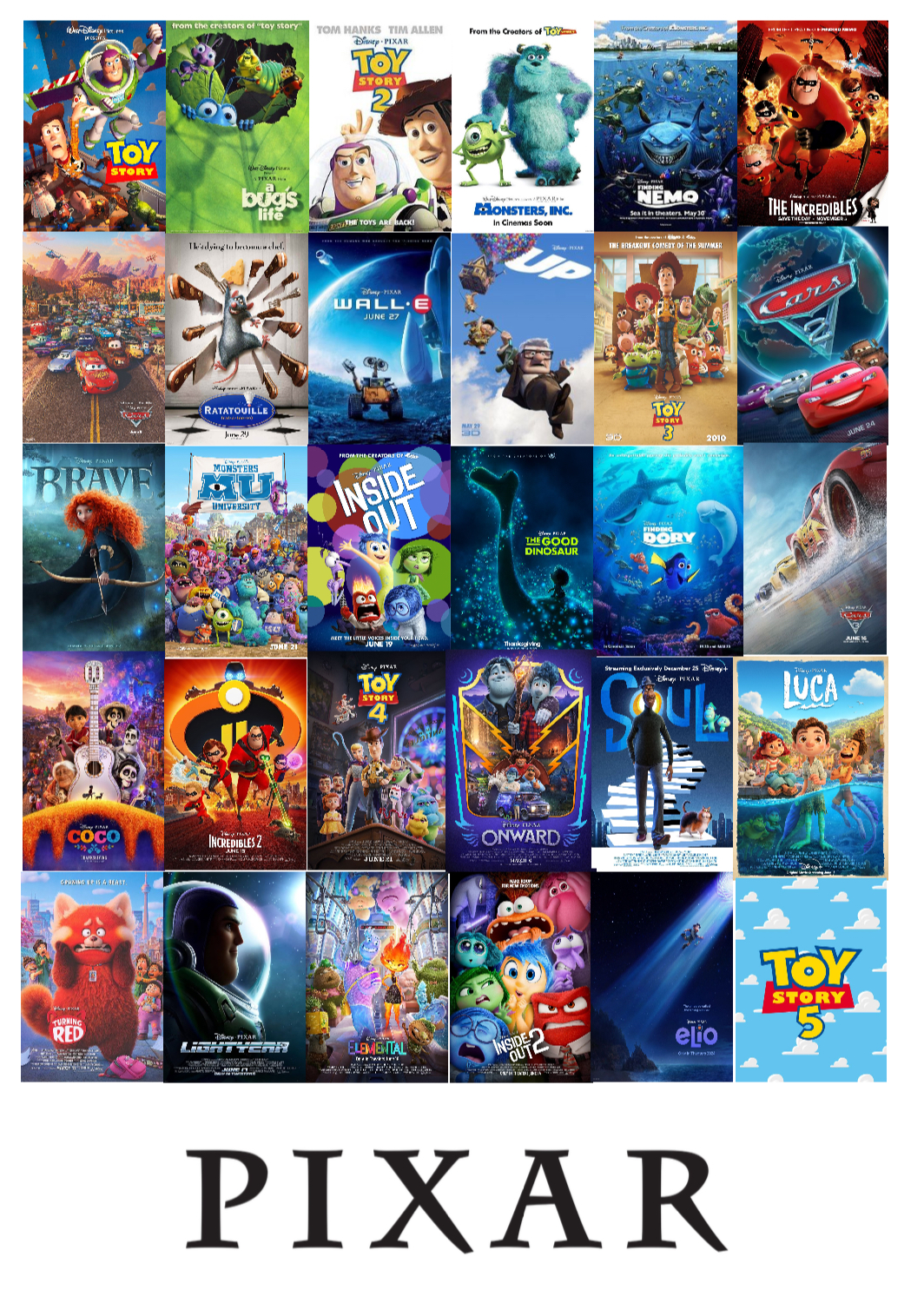 Pixar Collection Pixar by CallingSpore123 on DeviantArt