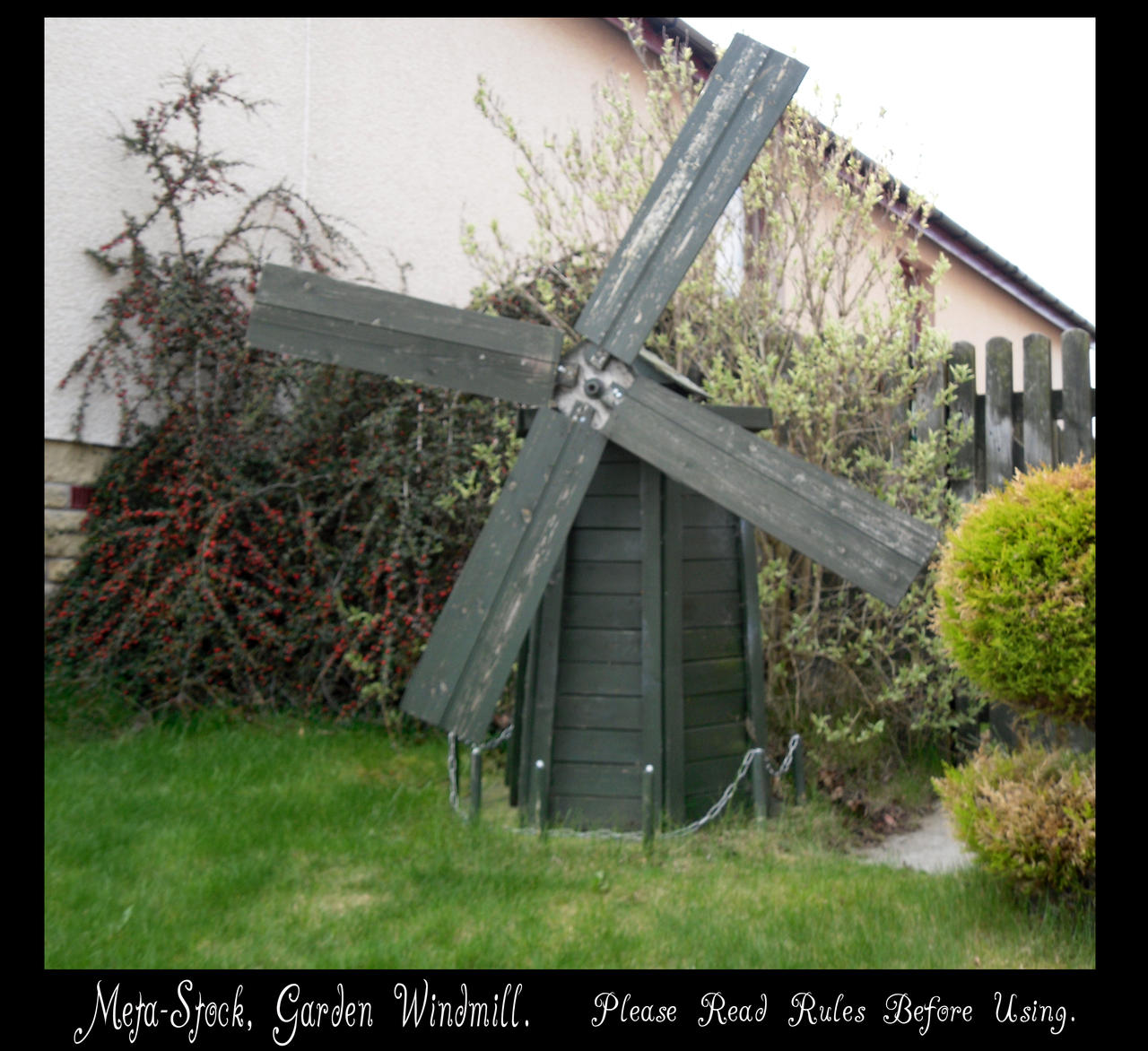 Garden Windmill Stock