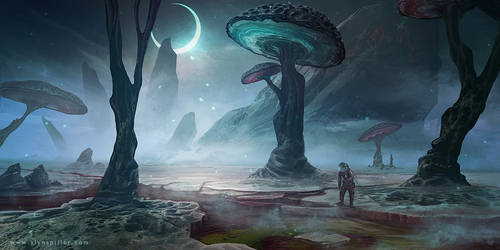 Alien Landscape 02 by AlynSpiller