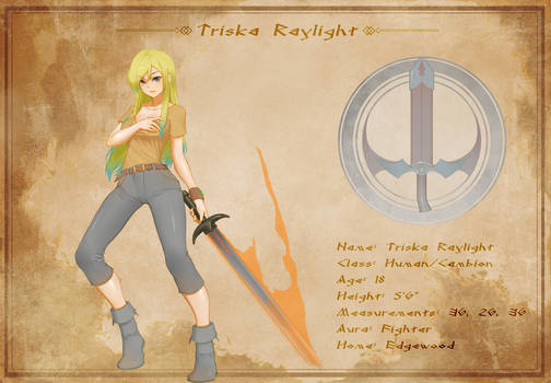 Character Sheet - Triska Raylight