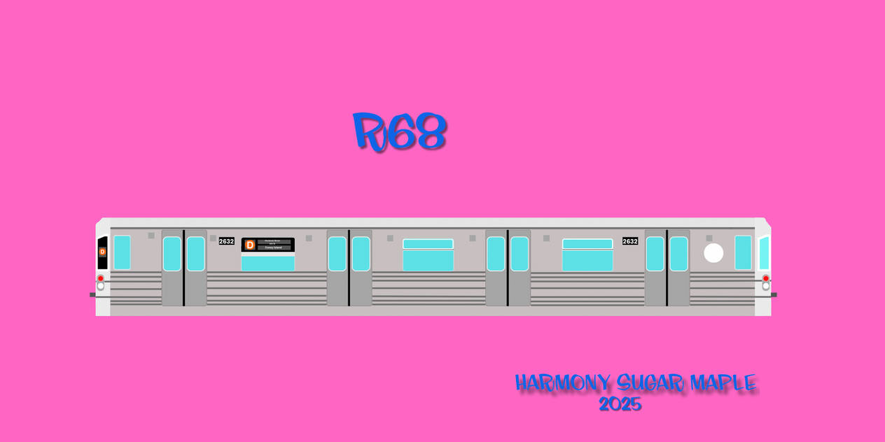 Mta R68 Model R68 subway car model by HarmonySugarMaple on DeviantArt