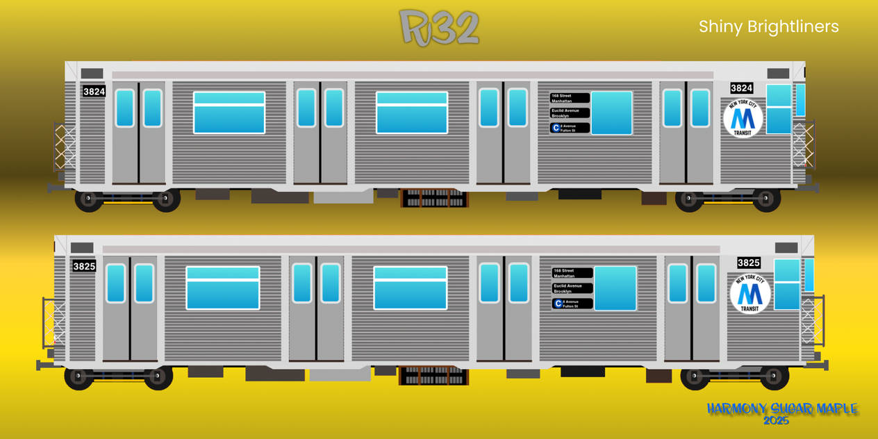 Chibi R32 Car R32 subway cars by HarmonySugarMaple on DeviantArt