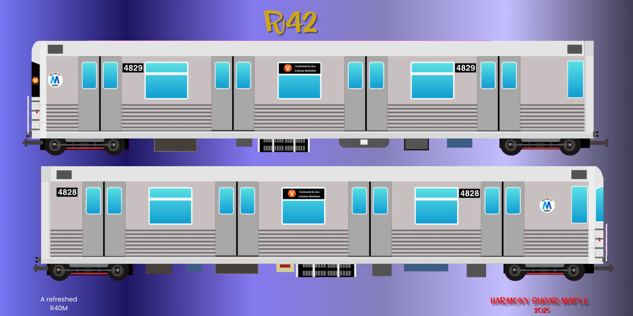 R42 subway cars by HarmonySugarMaple on DeviantArt